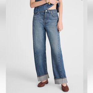 Madewell Pieced Barrel Leg Full Length Jeans | 28T
